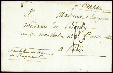 Château de Barrac (Basses Pyrénées) : lettre de 1808