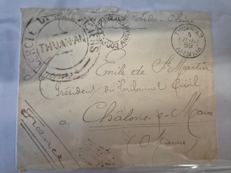 1863-1899, 8 lettres d'INDOCHINE dont 7 avec cachet