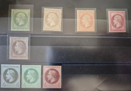 1854-1922, Lot surtout de classiques sur plaquettes,