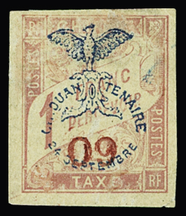 L'UNIQUE ESSAI CONNU AVEC SURCHARGE RENVERSEEN°35 5c