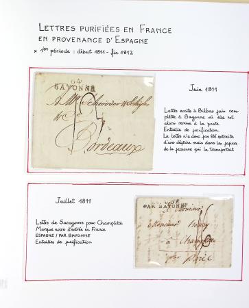Lettres purifiées à la frontière franco-espagnole 1811-1834.