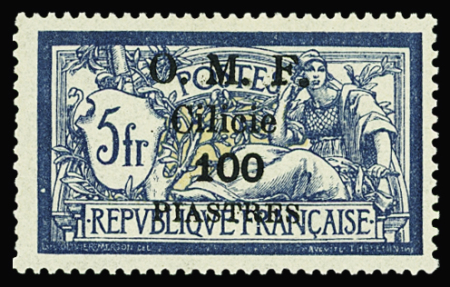 N°88, 100 pi. sur 5 f bleu et chamois, neuf *, TB,