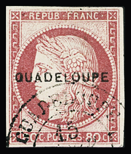 N°13 80c. rose, obl., TB (un point clair en haut),