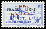 N°311A et 311B surchargés Œuvres de Mer, neufs **,
