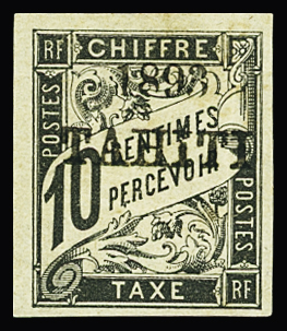 TAXE N°19 10c. noir, neuf *, B/TB (petit point clair,