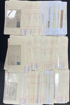 1761-1940 Ensemble de LETTRES en 171 lots sur cartes