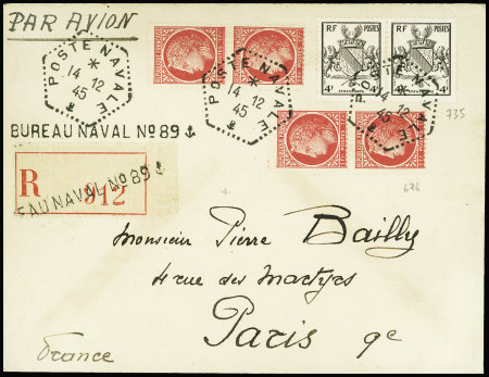 N°676, 2 paires + n°375 en paire obl CAD hex point