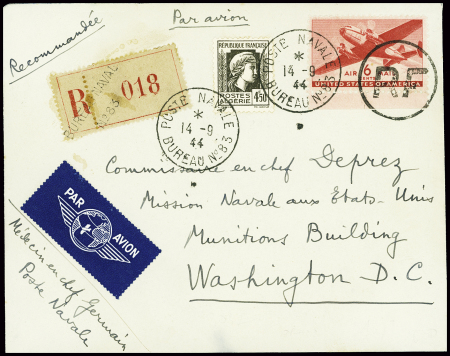 USA PA n°26 avec surcharge d'Oran en mixte avec Al