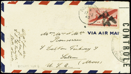 USA PA n°26 avec surcharge "RF" type 4 de Bizerte 