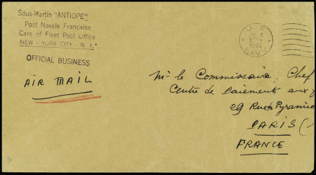 Lettre en franchise avec obl mec "US Navy" (3.7.19