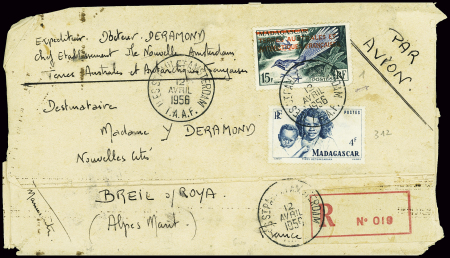 TAAF n°1 + Madagascar n°312 + PA60, 7 pièces (au v