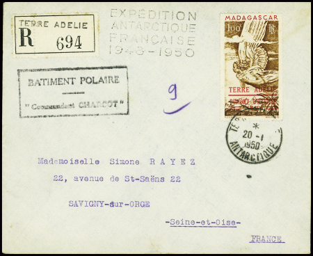 TAAF PA n°1 obl CAD "Terre Adélie Antarctique" (20