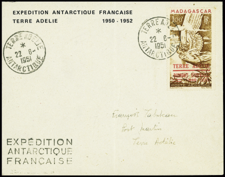 TAAF PA n°1 obl Terre Adélie (22.6.51 - Midwinter)