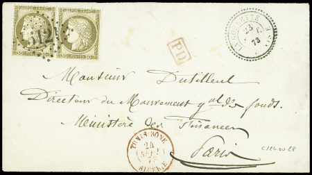 N°56 en paire obl GC 5121 + CAD perlé T22 "La Goul