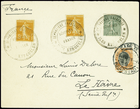 N°130 + 158, 2 pièces, obl cachet brun noir "Répub