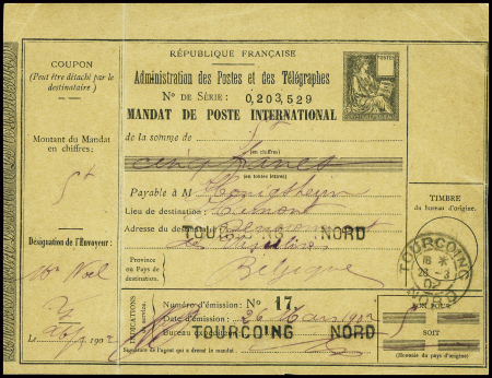 Mandat de poste international Mouchon noir sans va