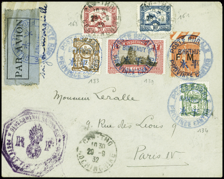 Indochine n°133 + 134 + 139 + 161 + 163 en mixte a