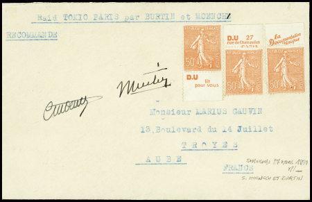 26.3.1931 Tokyo - Paris par Moench et Burtin : Fra