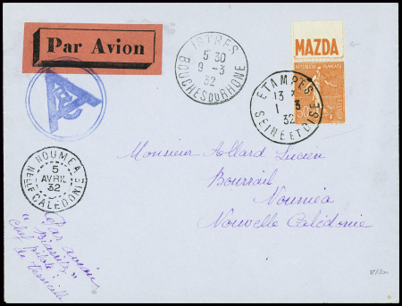 N°199 obl Etampes (1.3.32) sur lettre Etampes - No