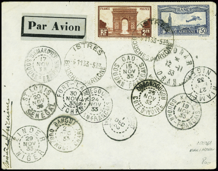 N°258 + 261 obl CAD horoplan "Istres Bouches du Rh