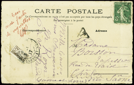 N°137 sur CP de Paris pour Chalon sur Saône avec d