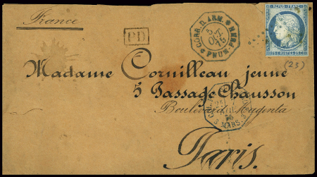 Colonies générales n°23 obl losange de points bleu