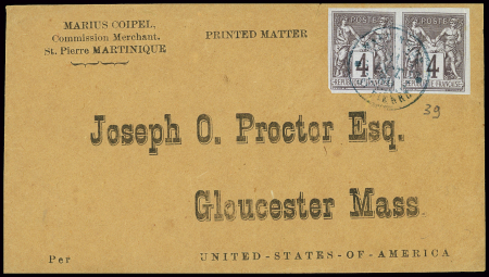 Colonies générales n°39 en paire obl CAD bleu "Mar