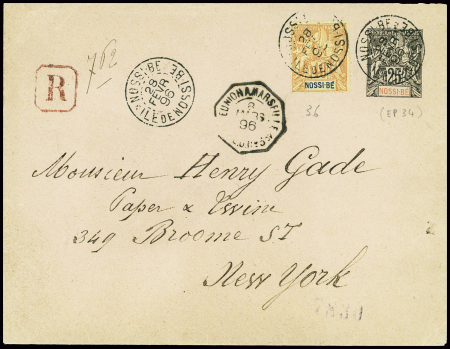 N°36 obl CAD "Nossi-Be Ile de Nossi-Be" (1896) sur