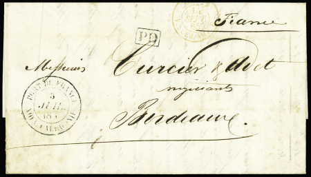 Lettre sans timbre AFF en numéraire avec grand CAD