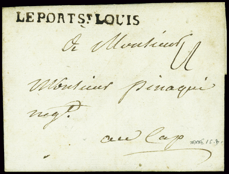 Jolie MP "Le Port St Louis" (Jamet n°1) sur lettre