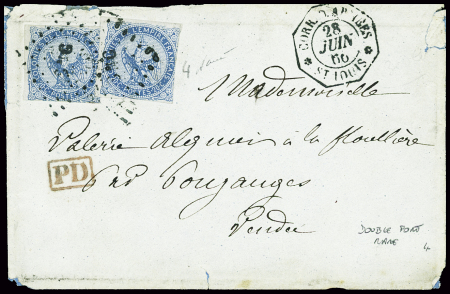 Colonies générales n°4, 2 pièces, obl losange de p