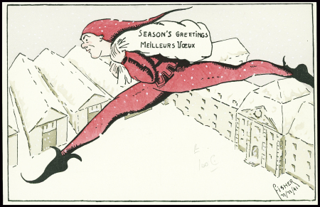 CP FM illustrée neuve : Elfe enjambant la Grande C