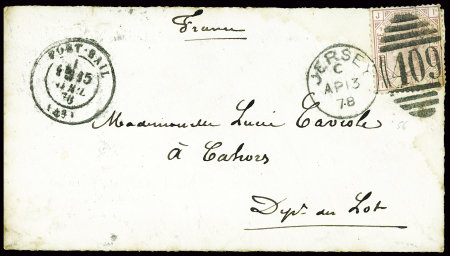 GB n°56 obl duplex 409 + CAD "Jersey"  (13.4.78) +