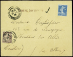 N°140, faux pour tromper la poste non obl sur lett
