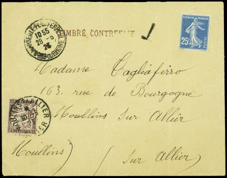 N°140, faux pour tromper la poste non obl sur lett