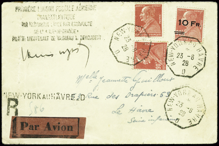 N°3 + Poste n°243, 2 pièces, obl CAD octogonal "Ne