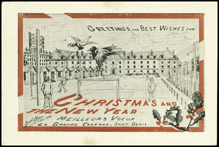 CP en couleurs d'un interné civil britannique à la