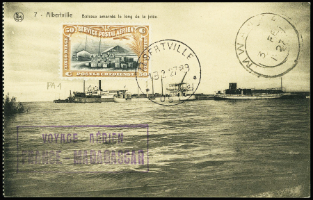 Congo belge PA n°1 obl CAD "Albertville postes" (1