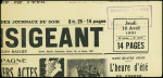 Journal "L"Intransigeant" su 16 avril 1931 avec ét