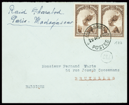 Congo belge n°177 en paire obl CAD "Luluabourg pos