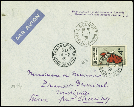 Madagascar PA n°7 obl tananarive RP (13.2.36) sur 