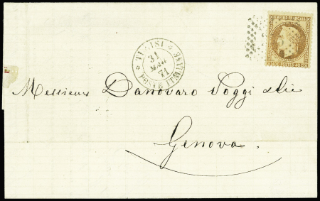 N°31 40c orange obl rect de points 255 + CAD "Tuni