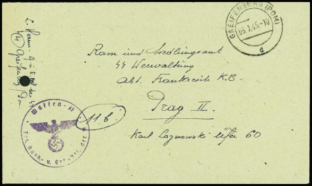 Lettre en franchise avec CAD "Greifenberg (Pom)" (