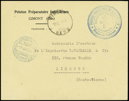 Gers : lettre en franchise avec CAD horoplan "Gimo