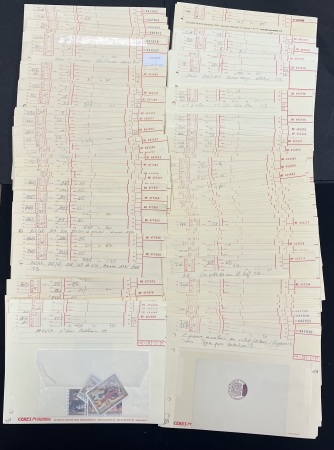 1865-1980, Ensemble de 133 lots de timbres sur cartes