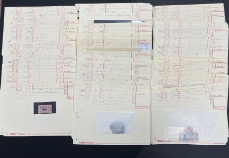 1880-1960, Ensemble de 262 lots de timbres sur cartes