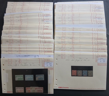 1880-1980, Ensemble de 207 lots de timbres sur cartes