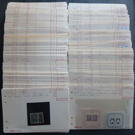 1821-1980, Selection of 291 lot cards from a well-known