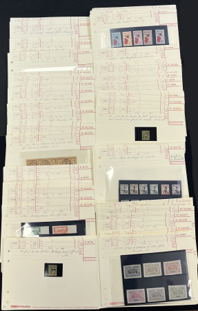 1880-1980, Ensemble de 218 lots de timbres sur cartes