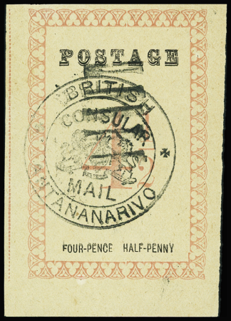 N°18 4 1/2 d. rose, obl. , TB